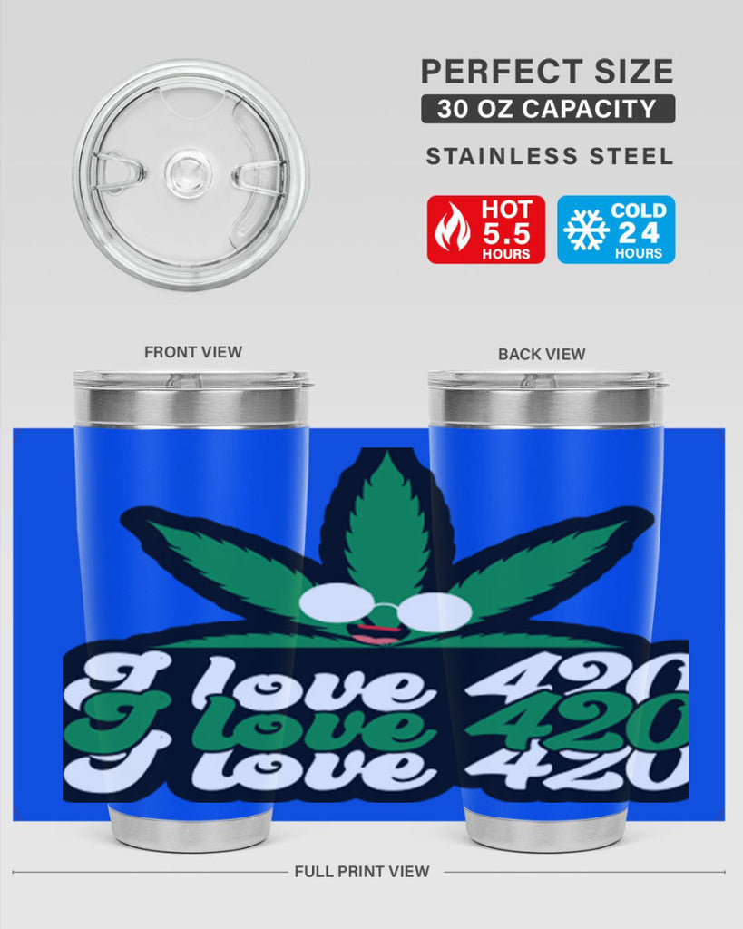 I love 420 123#- marijuana- Tumbler