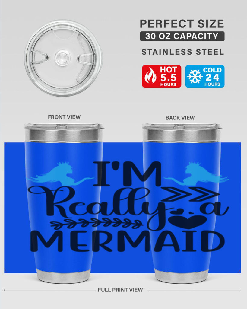 Im Really a Mermaid 262#- mermaid- Tumbler