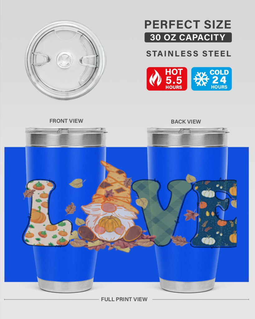 LOVEFallAutumnGnome 415#- fall- Tumbler