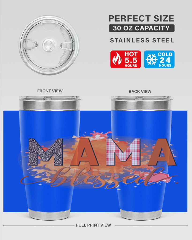 Mama Blessed 418#- fall- Tumbler