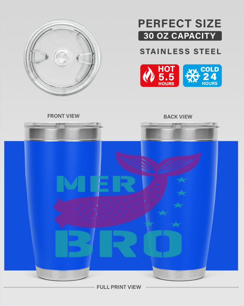 Mer Bro 322#- mermaid- Tumbler