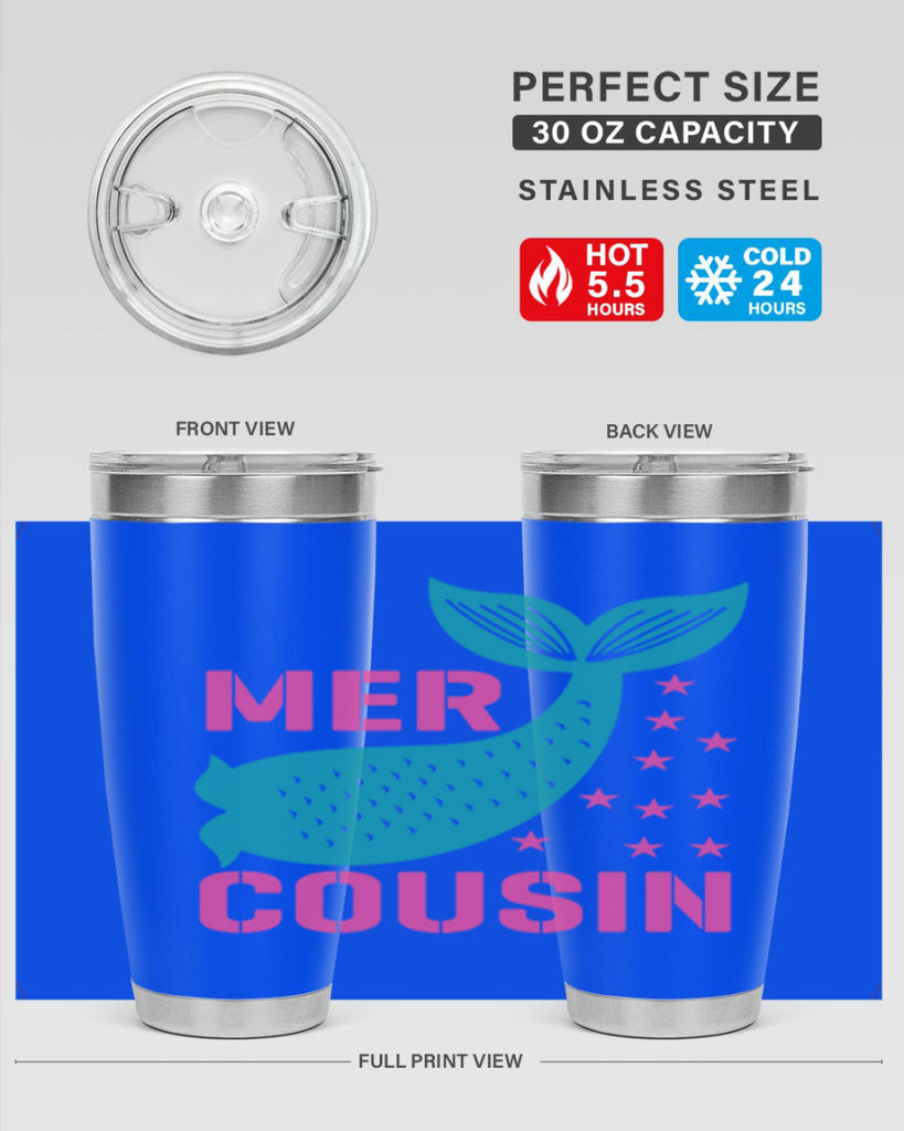 Mer Cousin 324#- mermaid- Tumbler