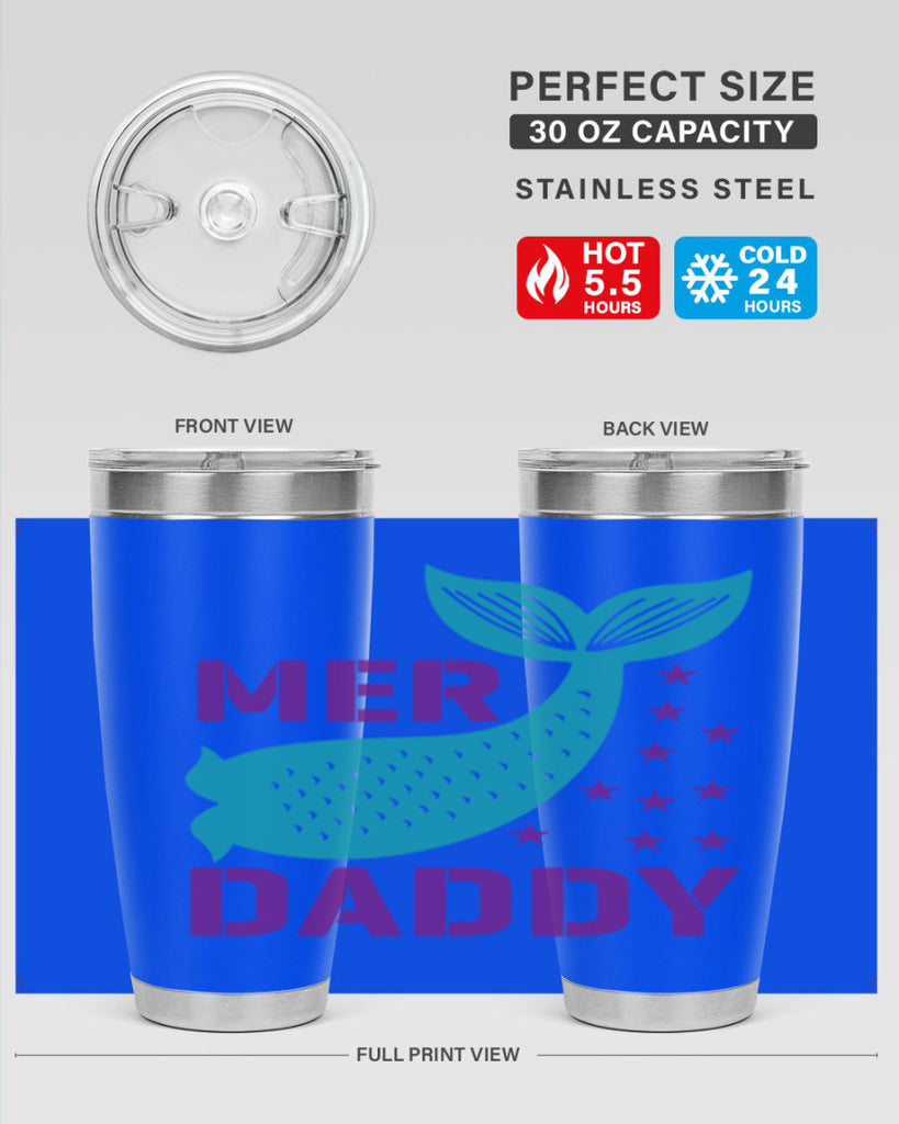 Mer Daddy 326#- mermaid- Tumbler