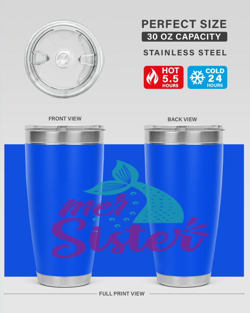 Mer Sister 346#- mermaid- Tumbler