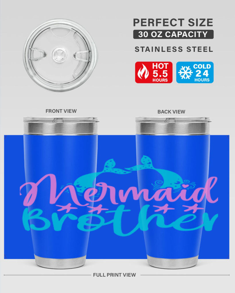 Mermaid Brother 354#- mermaid- Tumbler