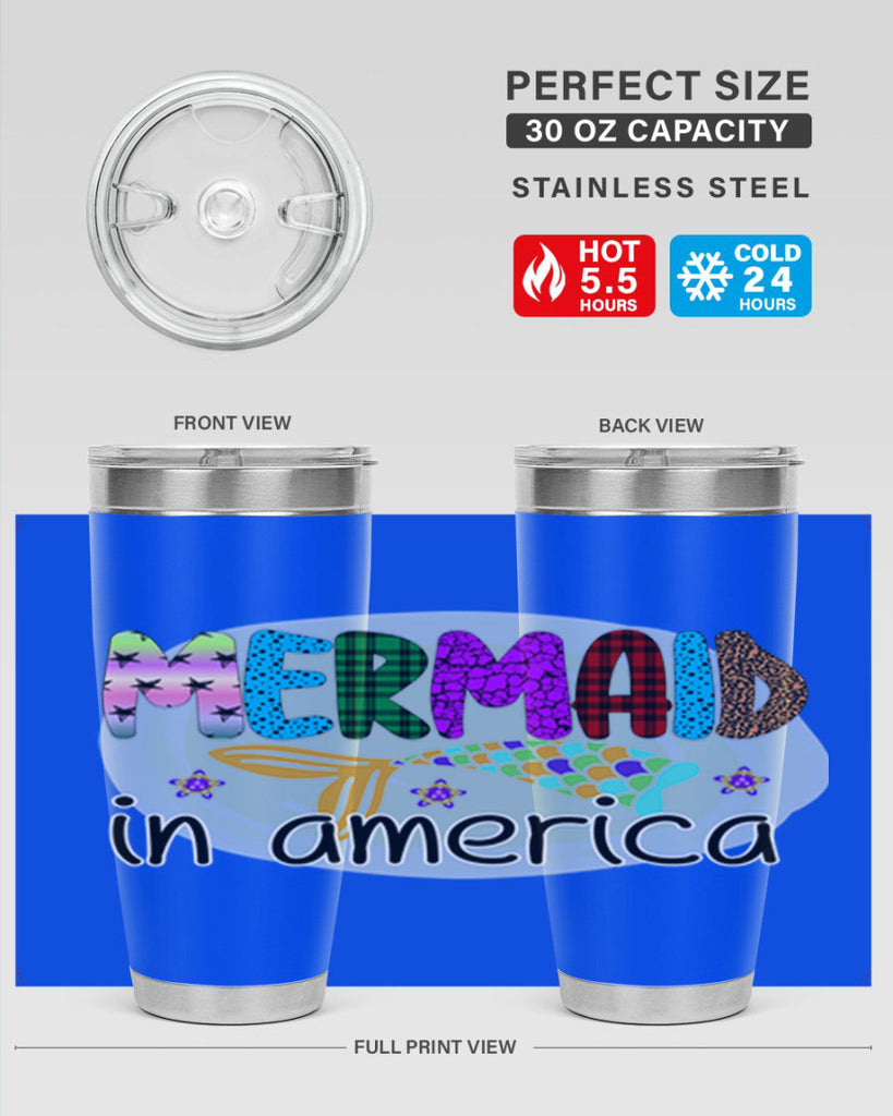 Mermaid In America 419#- mermaid- Tumbler