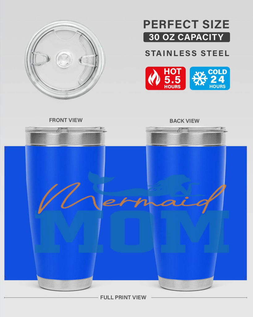 Mermaid Mom 375#- mermaid- Tumbler