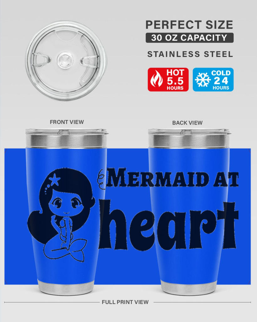 Mermaid at heart 393#- mermaid- Tumbler