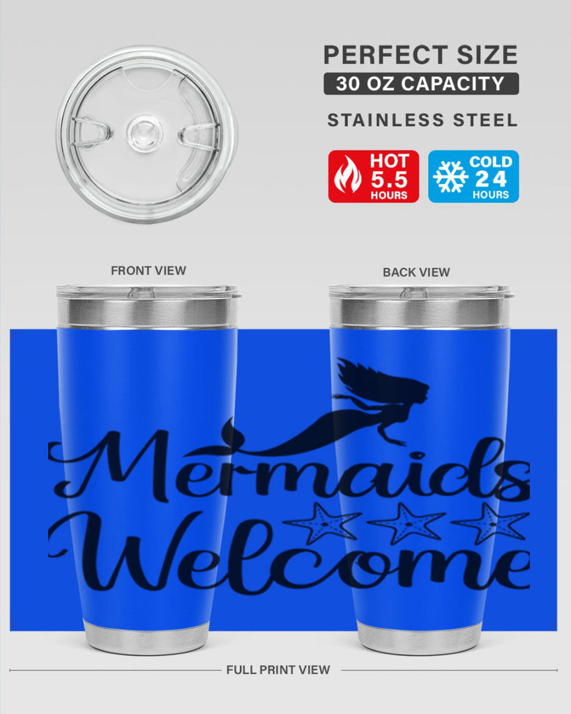 Mermaids welcome 498#- mermaid- Tumbler