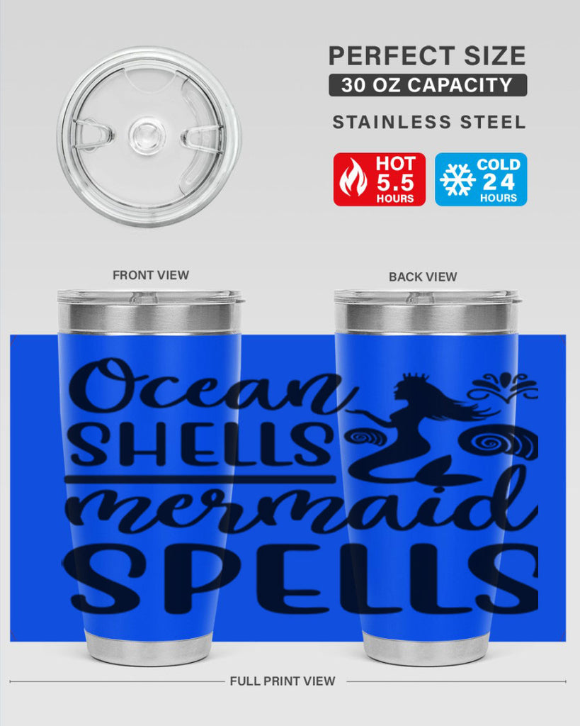 Ocean shells mermaid spells 522#- mermaid- Tumbler