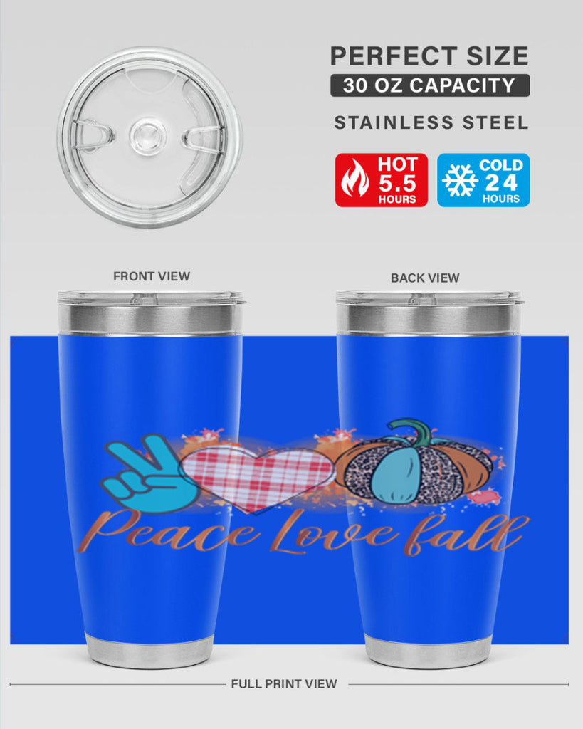 Peace Love Fall 466#- fall- Tumbler
