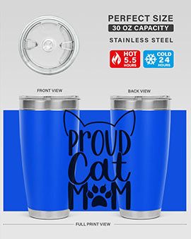 Pround Cat Mom Style 103#- cat- Tumbler