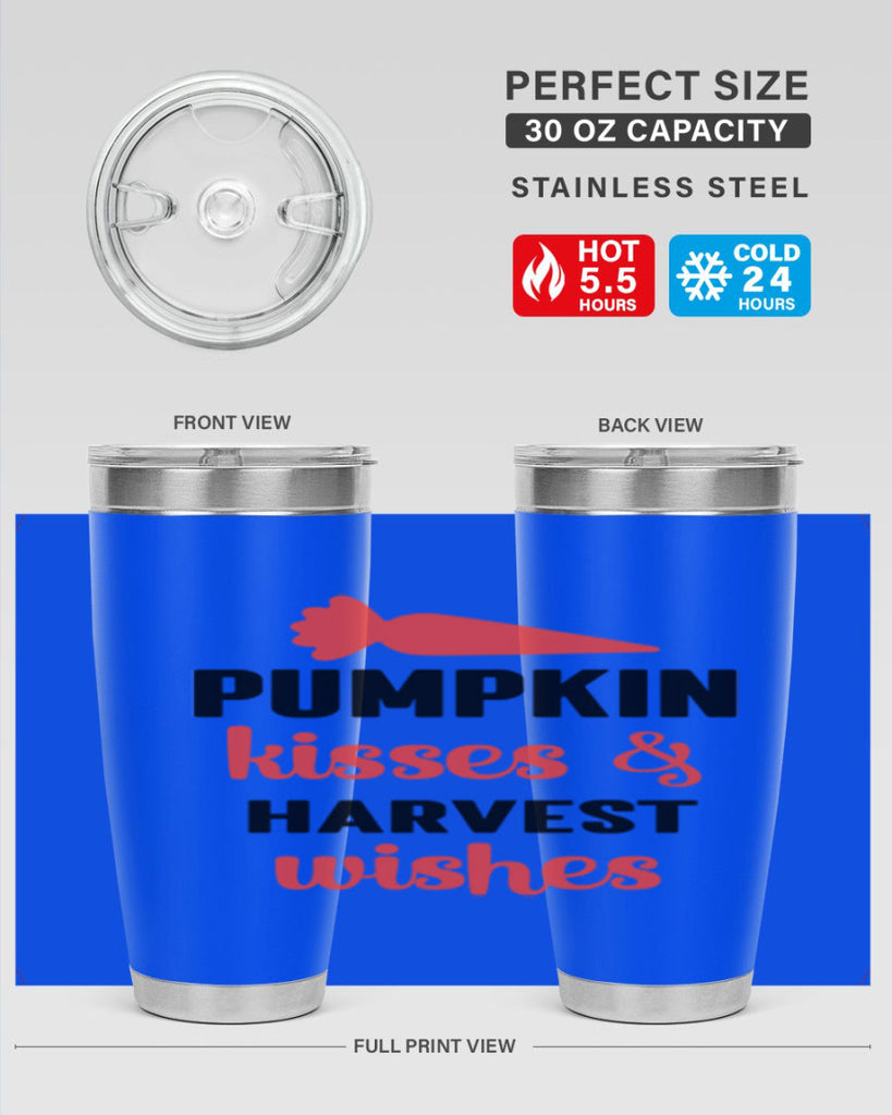 Pumpkin kisses harvest wishes 524#- fall- Tumbler