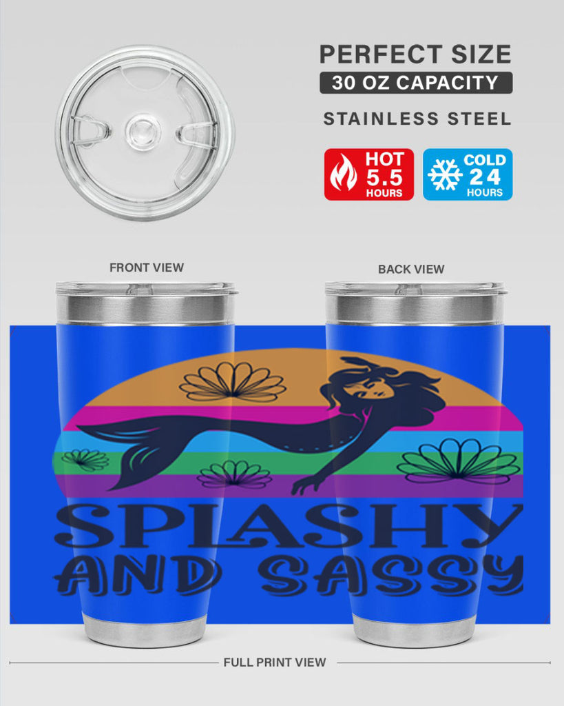 Splashy and sassy 623#- mermaid- Tumbler