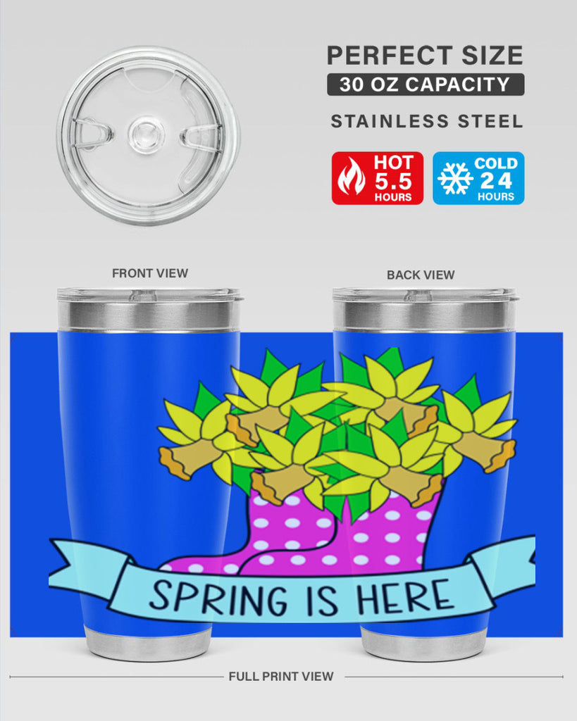 Spring is here daffodil rainboots442#- spring- Tumbler