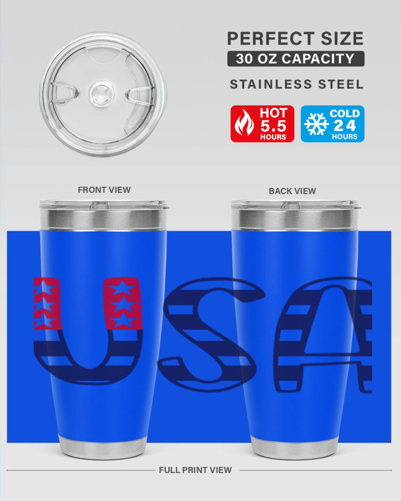 USA Style 184#- Fourt Of July- Tumbler