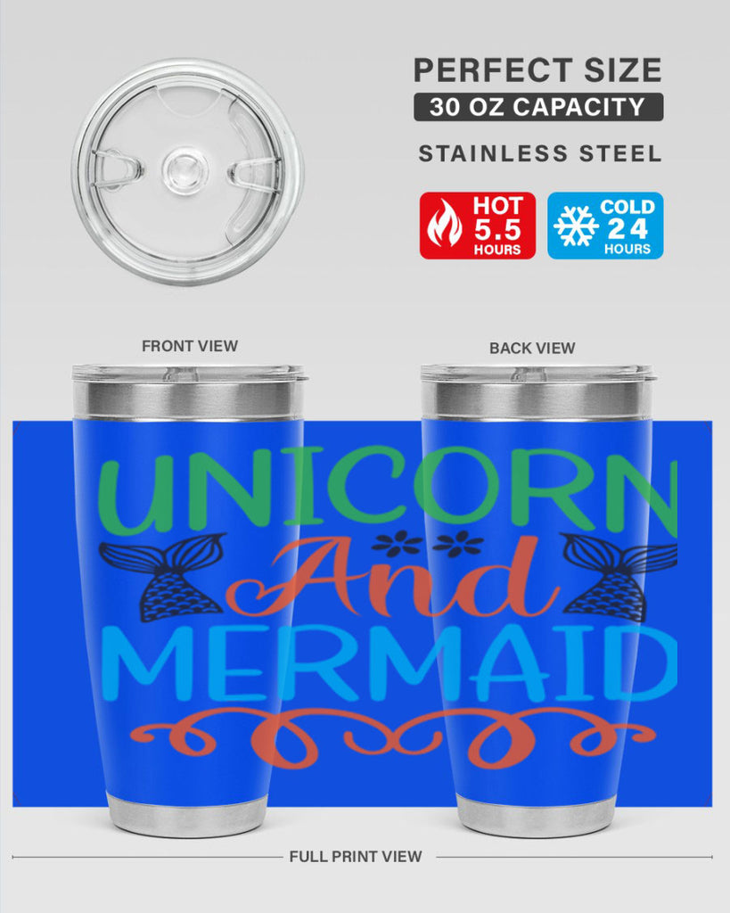 Unicorn And Mermaid 659#- mermaid- Tumbler