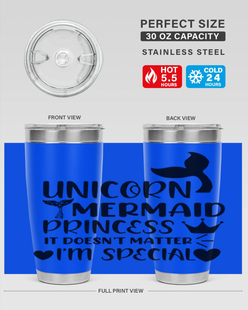 Unicorn Mermaid princess it doesnt 662#- mermaid- Tumbler