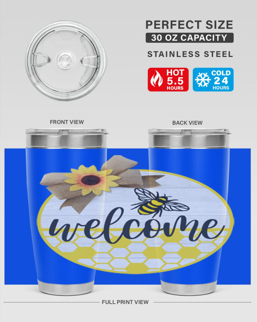 Welcome Bee and hive Mockup566#- spring- Tumbler