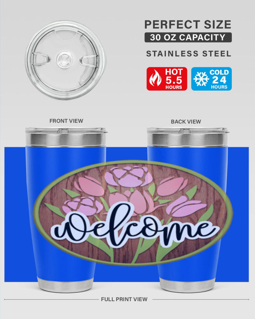 Welcome flowers bouquet Mockup570#- spring- Tumbler