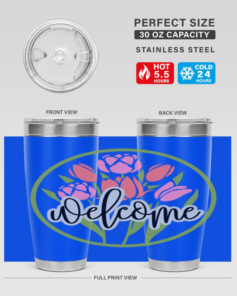 Welcome flowers bouquet571#- spring- Tumbler