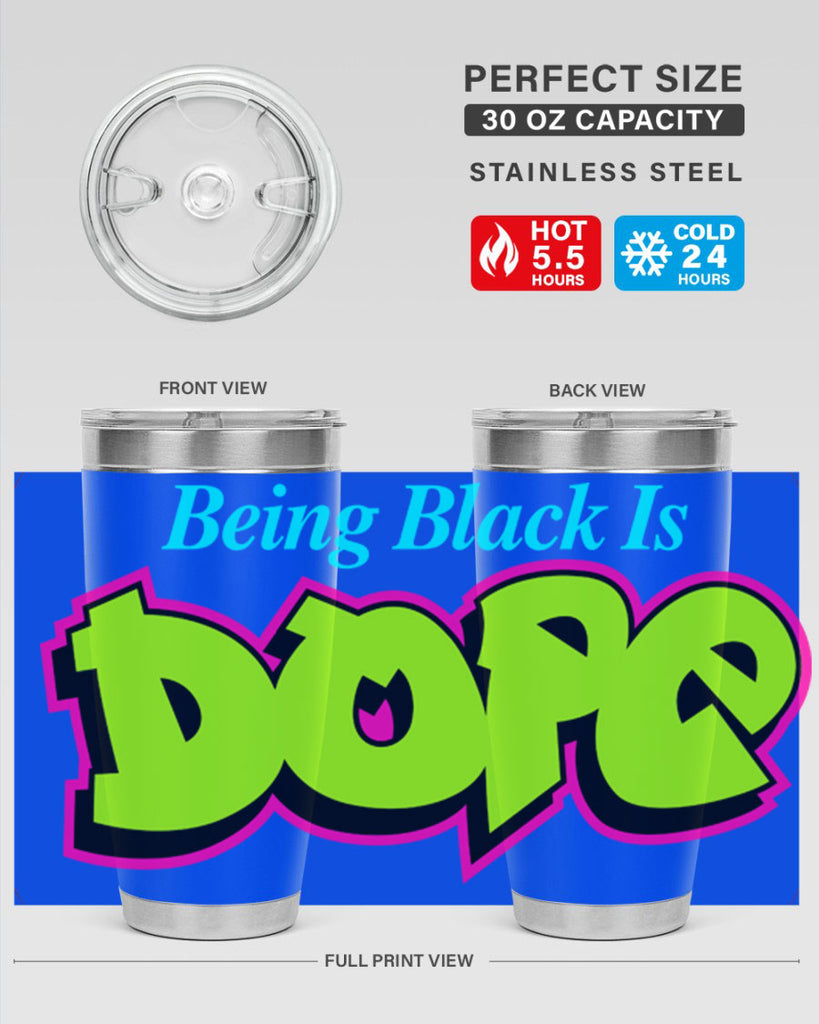 being black is dope 261#- black words phrases- Cotton Tank