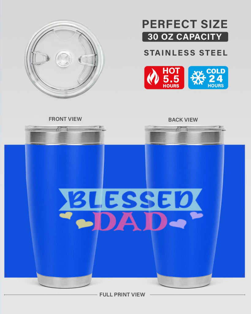 blessed dad 37#- dad- Tumbler