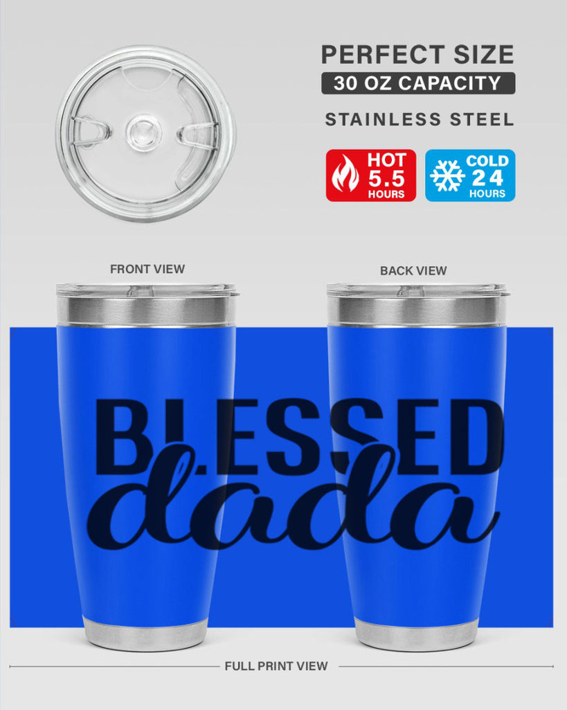 blessed dada 34#- dad- Tumbler