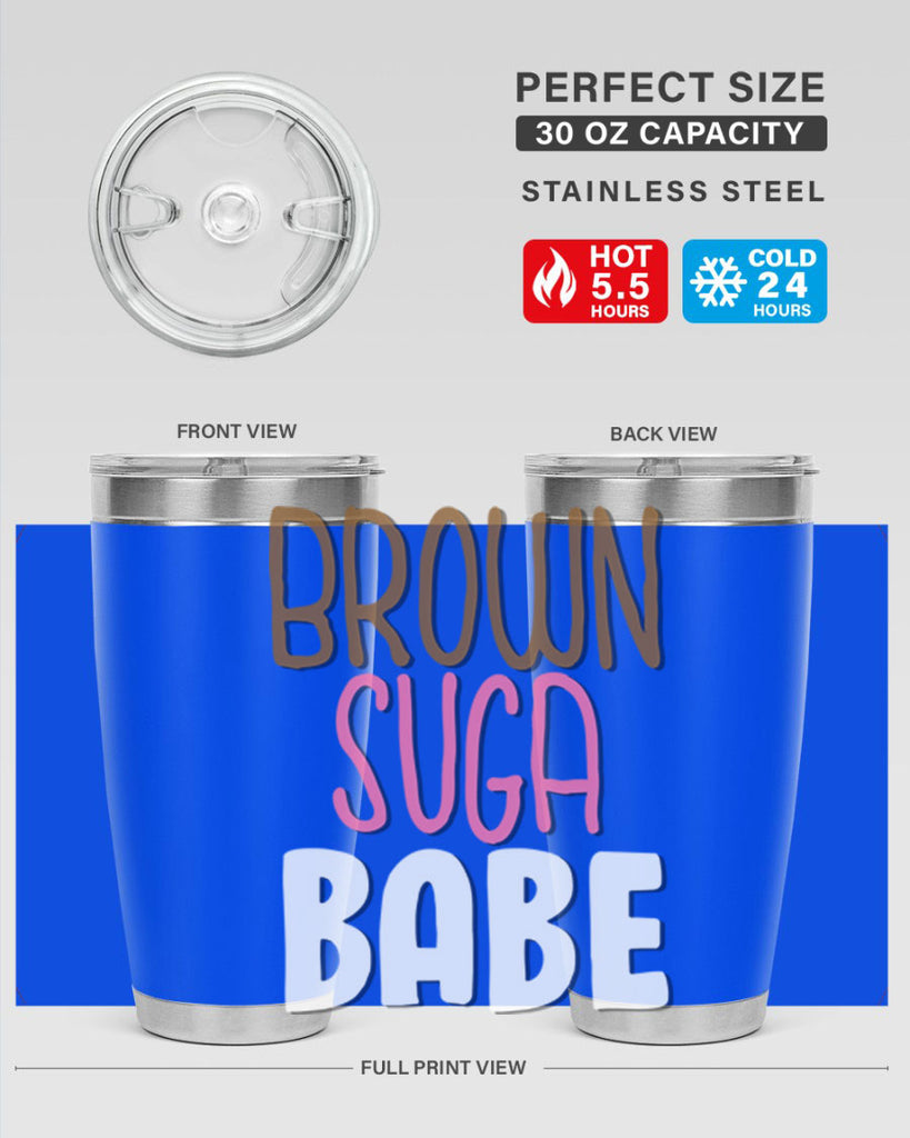 brown suga babe 190#- black words phrases- Cotton Tank
