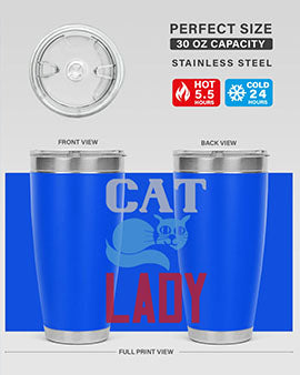 cat lady Style 31#- cat- Tumbler