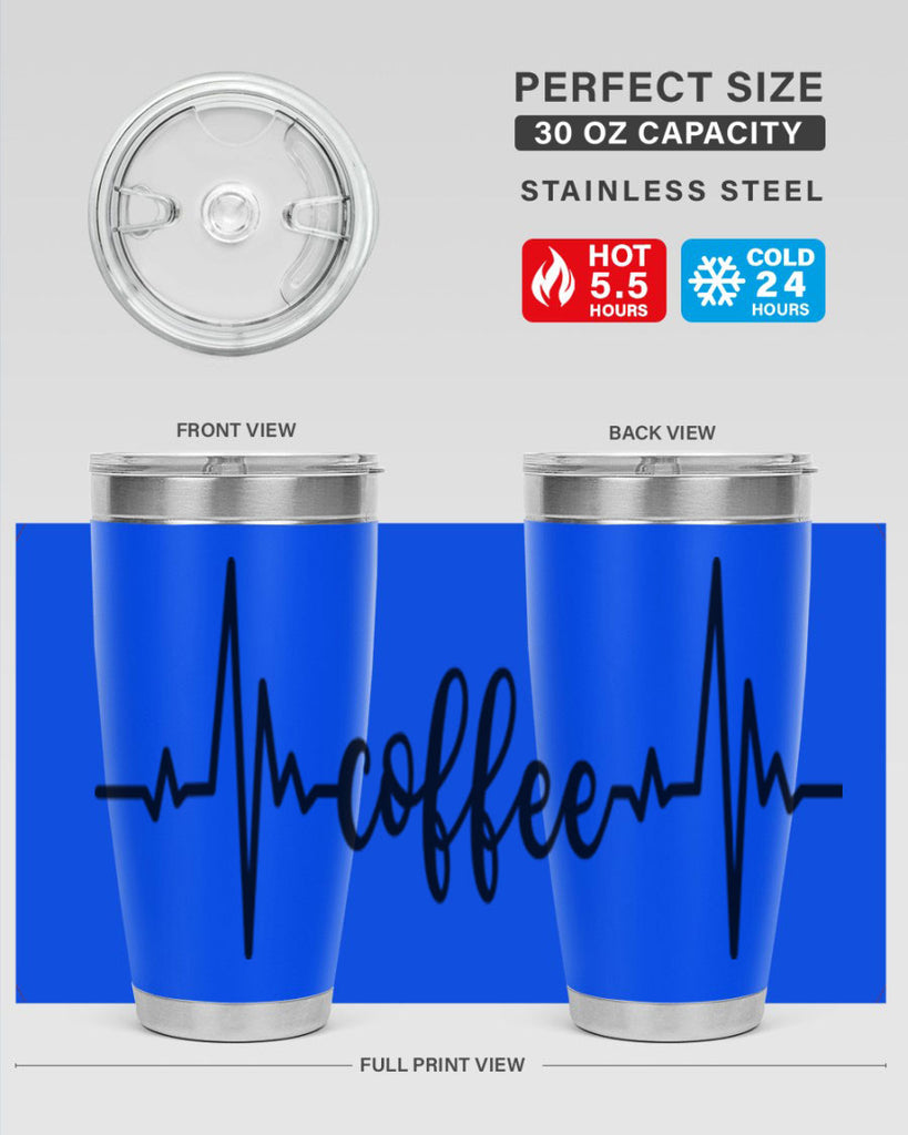 coffee heartbeat 246#- coffee- Tumbler