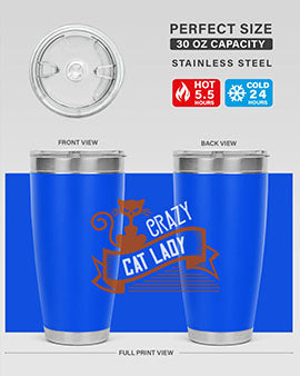 crazy cat lady Style 43#- cat- Tumbler
