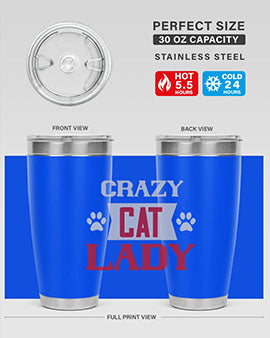 crazy cat lady Style 44#- cat- Tumbler