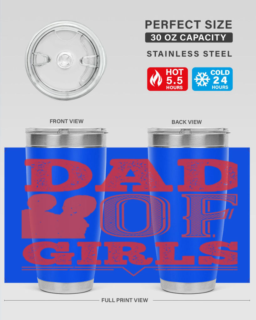 dad of girls 269#- fathers day- Tumbler