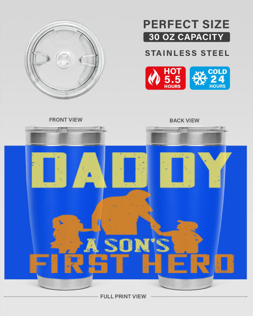 daddy a sons first hero 249#- fathers day- Tumbler