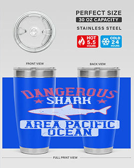 dangerous shark area pacific ocean Style 92#- shark  fish- Tumbler