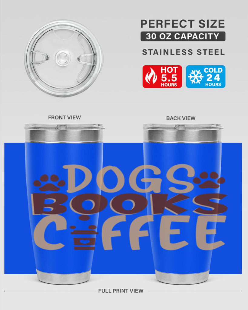 dogs books coffee 214#- coffee- Tumbler