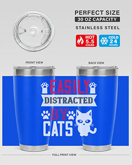 easily distracted by cats Style 47#- cat- Tumbler