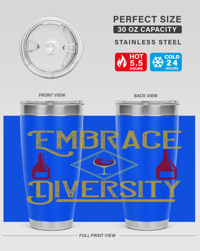 embrace diversity 218#- wine- Tumbler