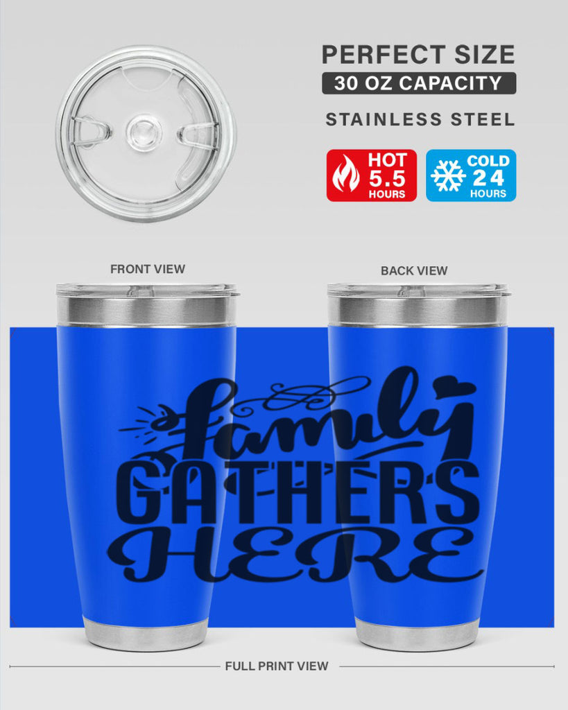 family gathers here 39#- family- Tumbler