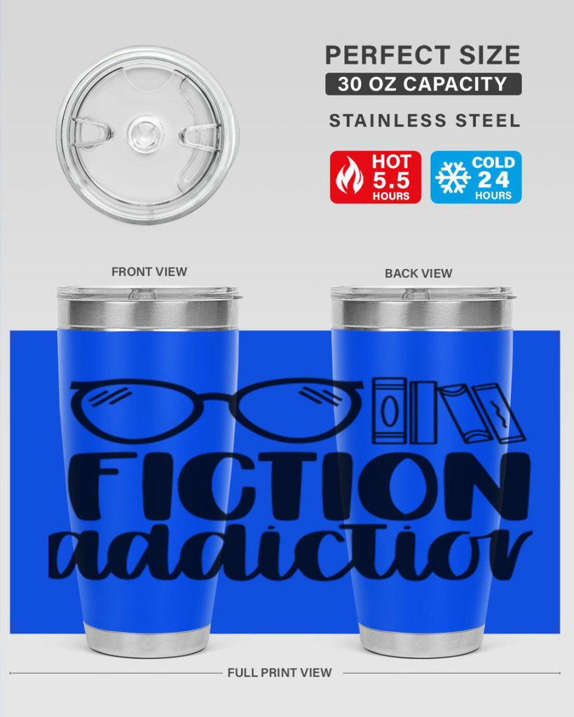 fiction addiction 40#- reading- Tumbler
