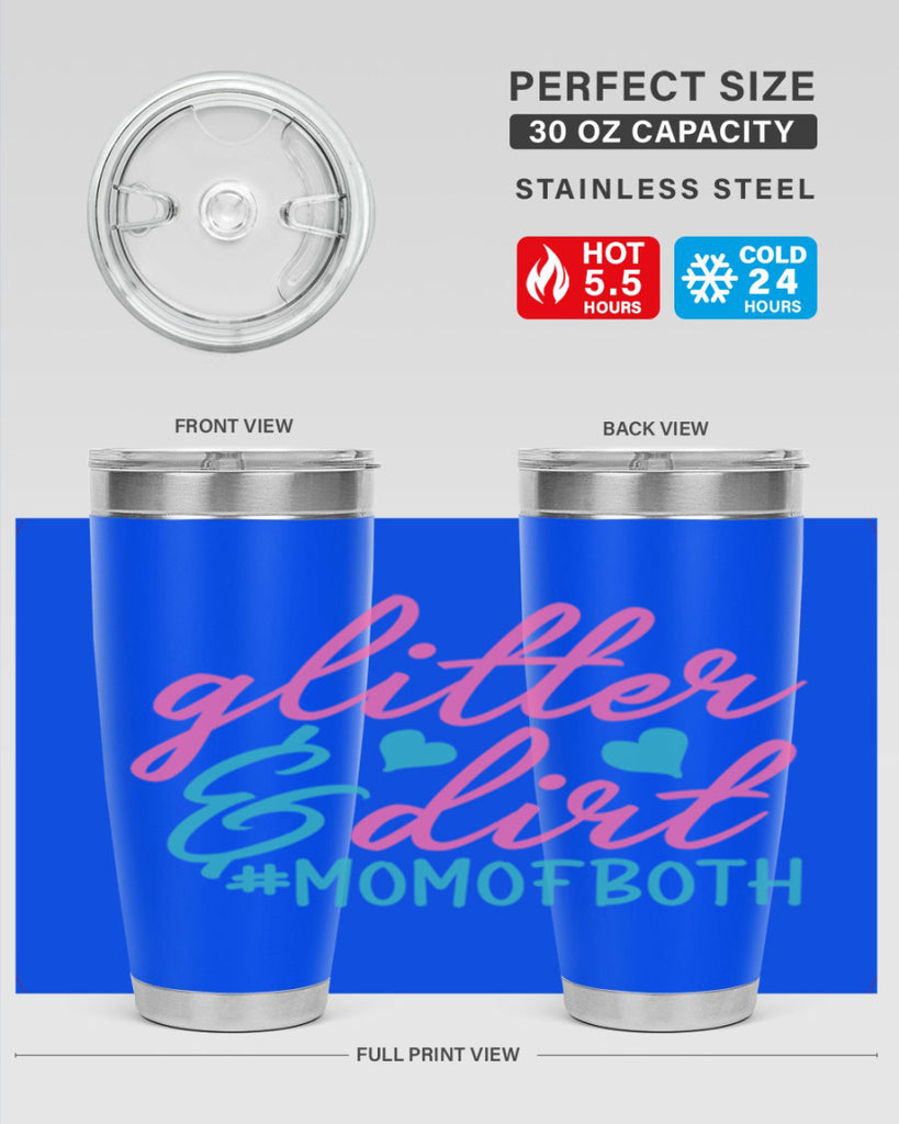 glitter dirt momofboth 345#- mom- Tumbler