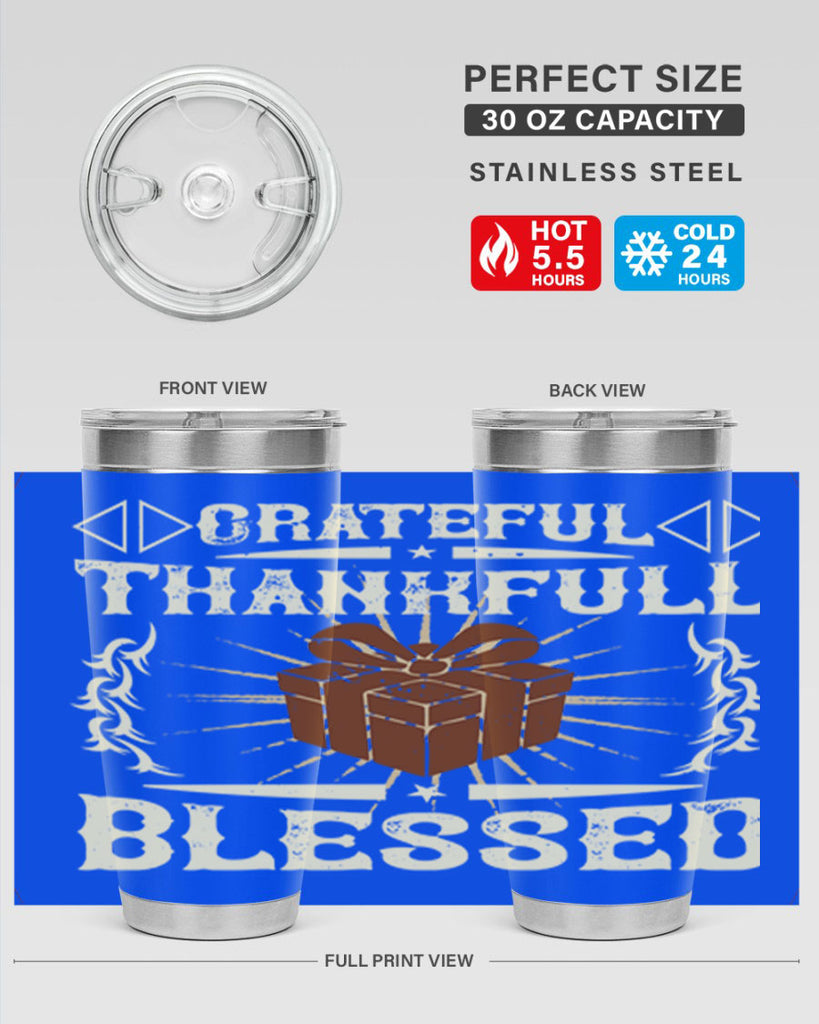 grateful thankfull blessed 40#- thanksgiving- Tumbler