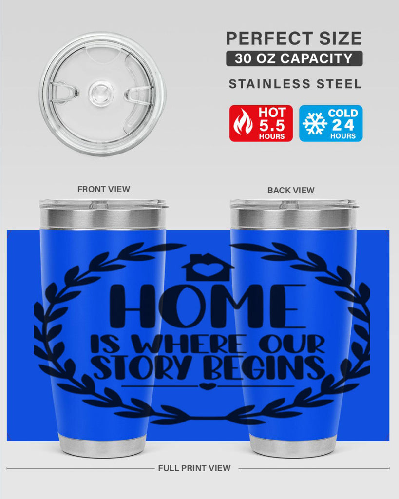 home is where our story begins 12#- home- Tumbler