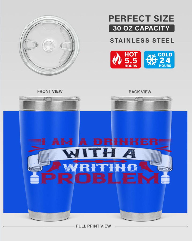 i am a drinker with a writing problem 49#- drinking- Tumbler