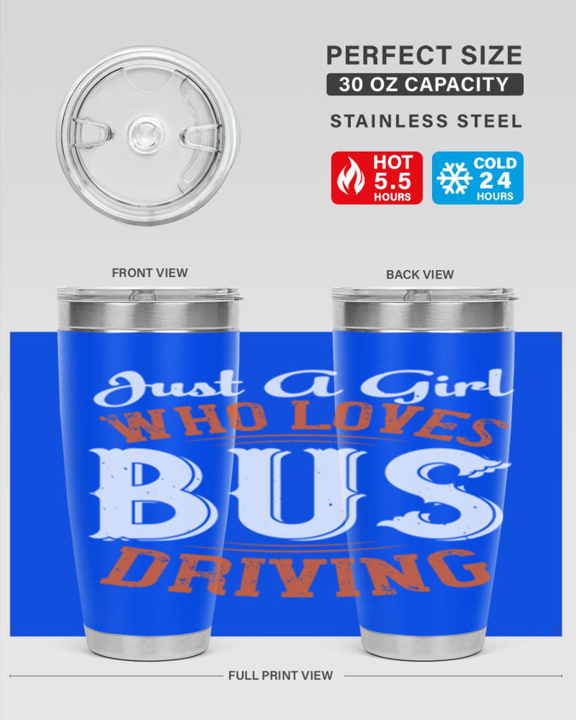 just a girl who loves bus driving Style 23#- bus driver- tumbler