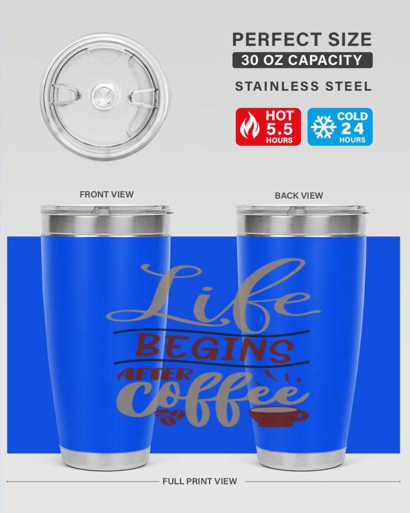 life begins after coffee 210#- coffee- Tumbler