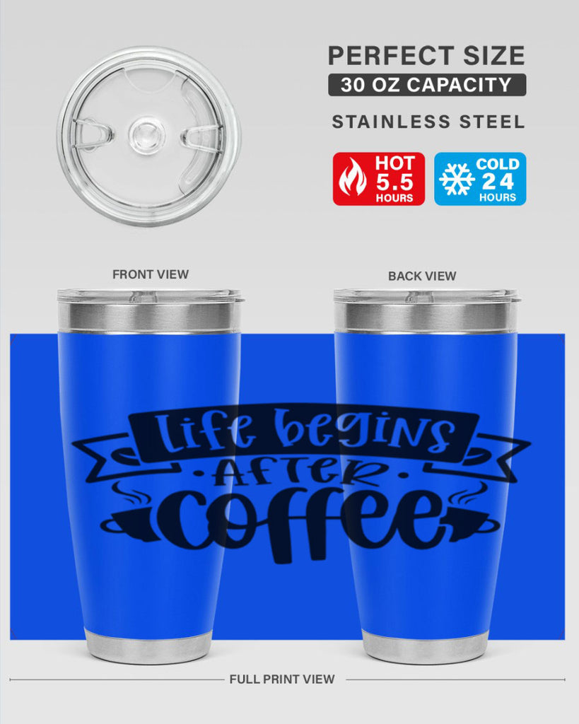 life begins after coffee 78#- coffee- Tumbler