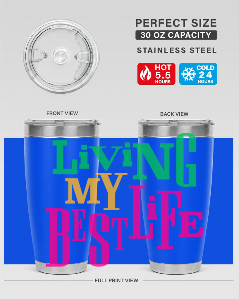 living my best life 96#- black words phrases- Cotton Tank