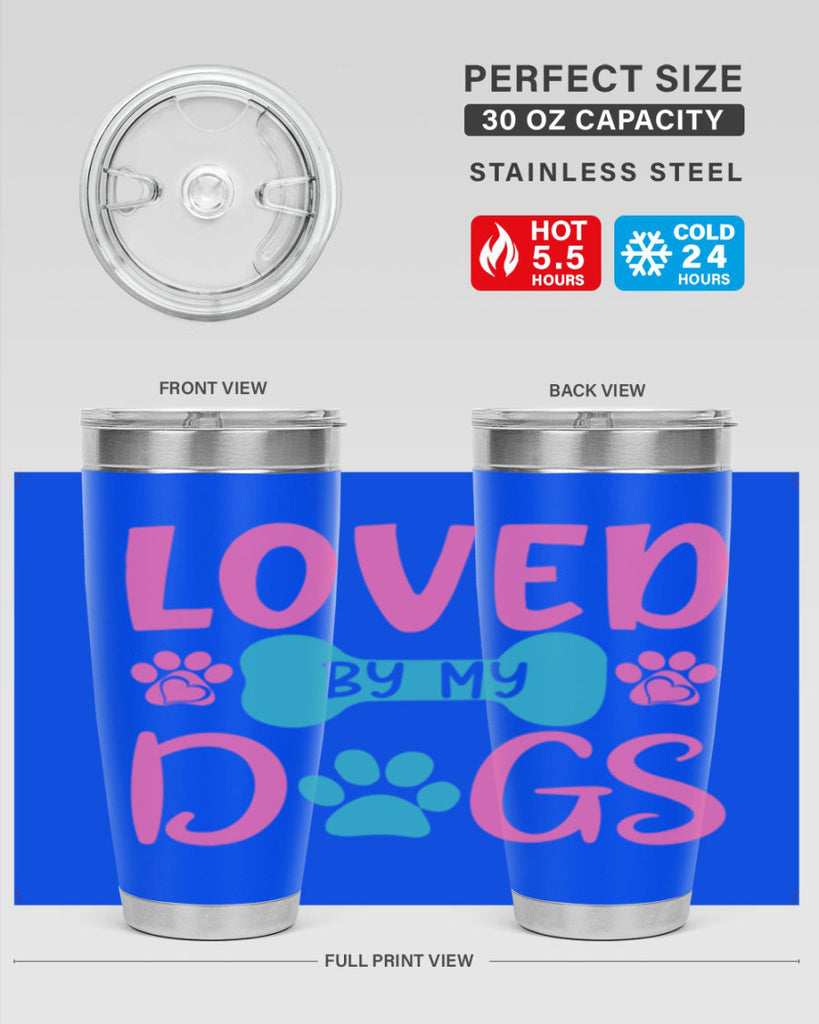 loved by my dogs 327#- mom- Tumbler